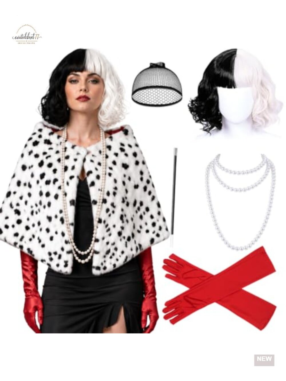 6 Pack Dalmatian Shawl Suit Adult Halloween Costume Set